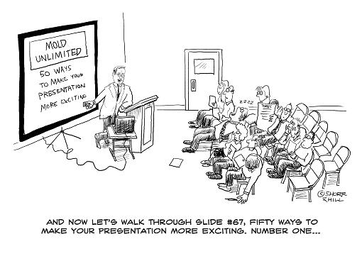 Comic of a very boring PowerPoint presentation